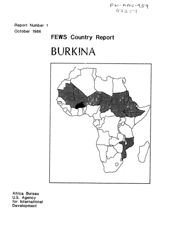 Burkina [Faso] : preliminary 1986 crop forecast