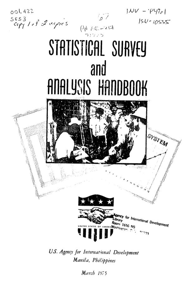 Statistical survey and analysis handbook