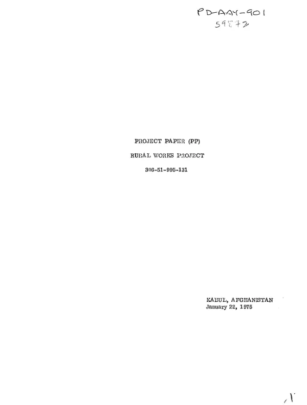 Project paper (PP) : rural works project, 306-51-995-131