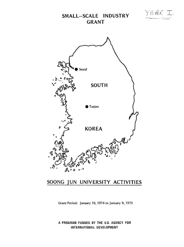 Soong Jun University activities : small-scale industry grant
