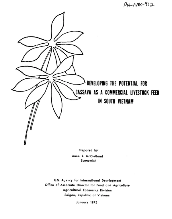 Developing the potential for cassava as a commercial livestock feed in South Vietnam