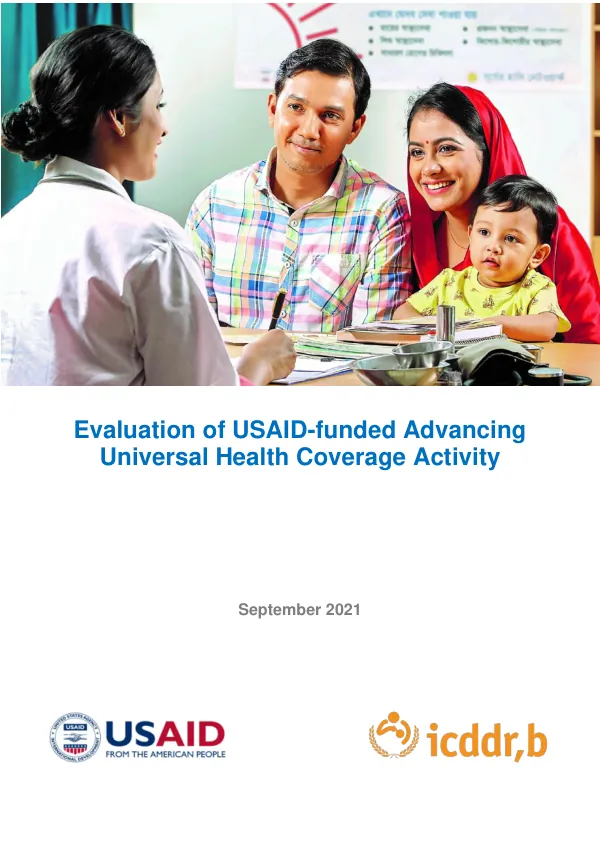 Evaluation of USAID-funded Advancing Universal Health Coverage