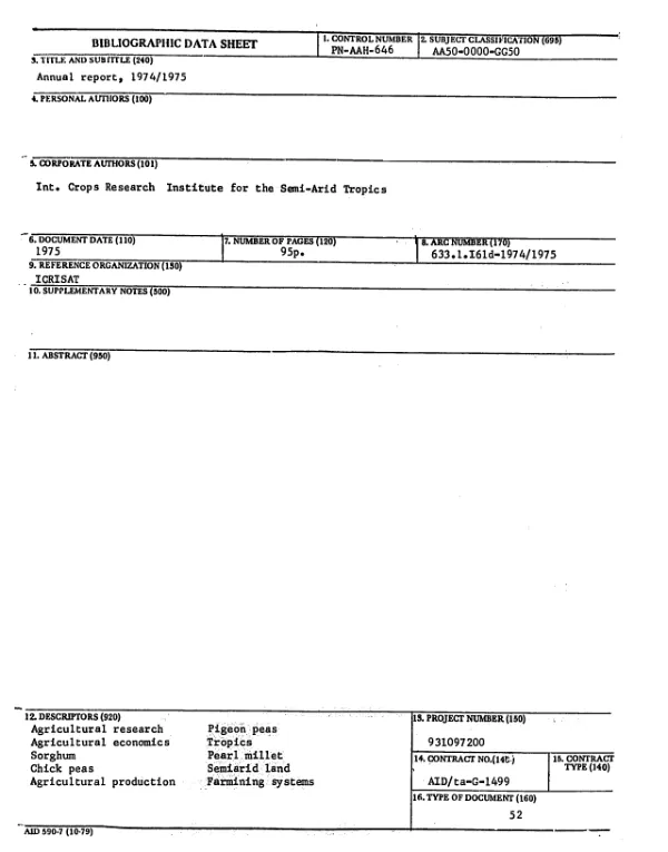 ANNUAL REPORT, 1974/1975