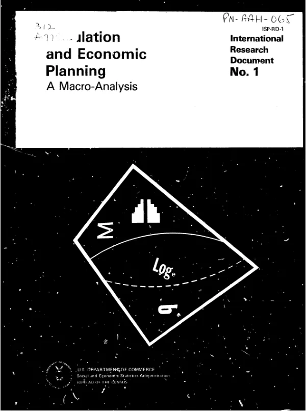 POPULATION AND ECONOMIC PLANNING : A MACRO-ANALYSIS