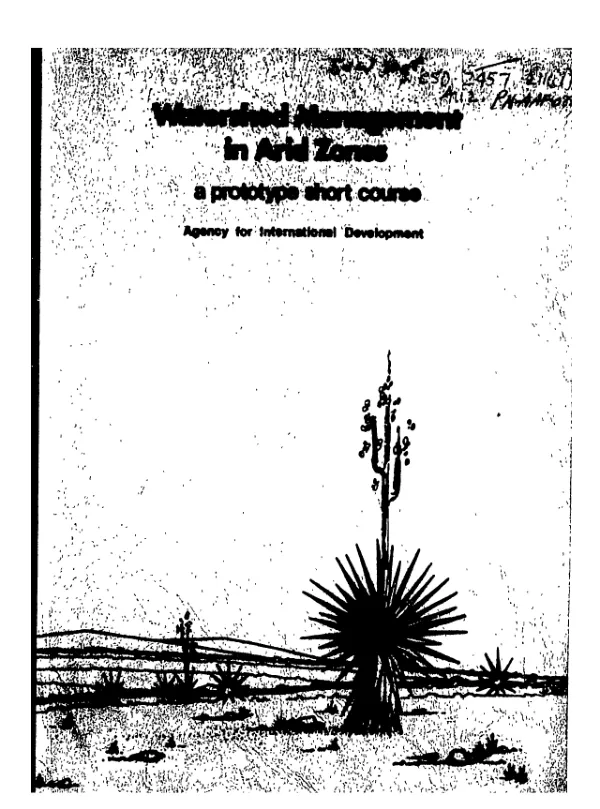 Watershed management in arid zones : a prototype short course