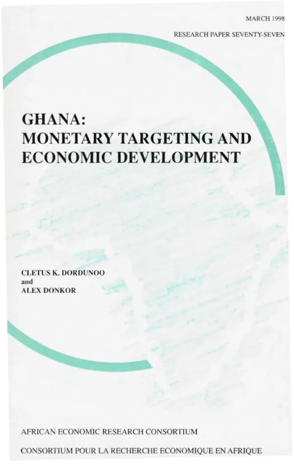 Ghana : monetary targeting and economic development