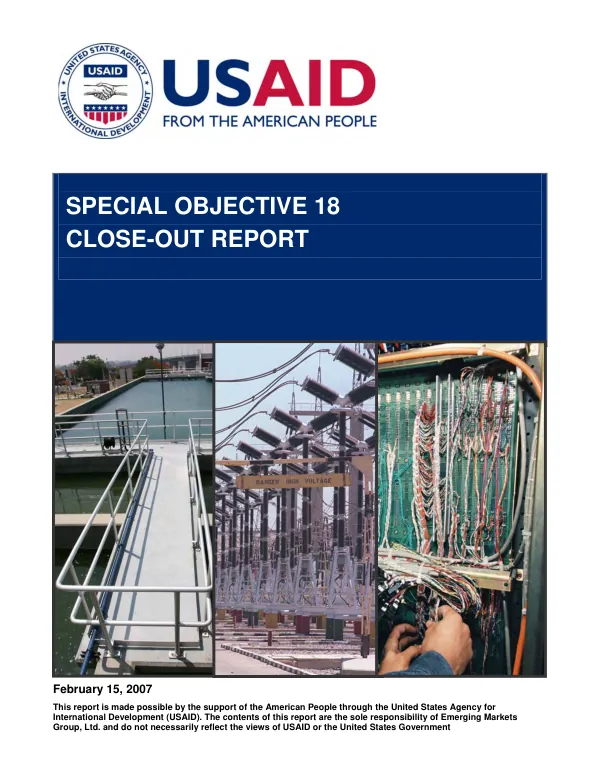 Special object 18 close-out report