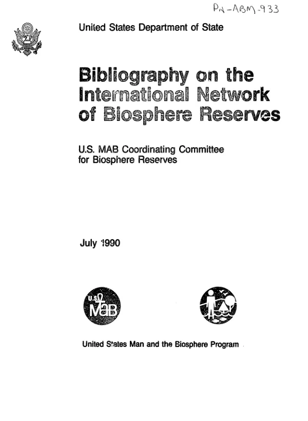 Bibliography on the international network of biosphere reserves