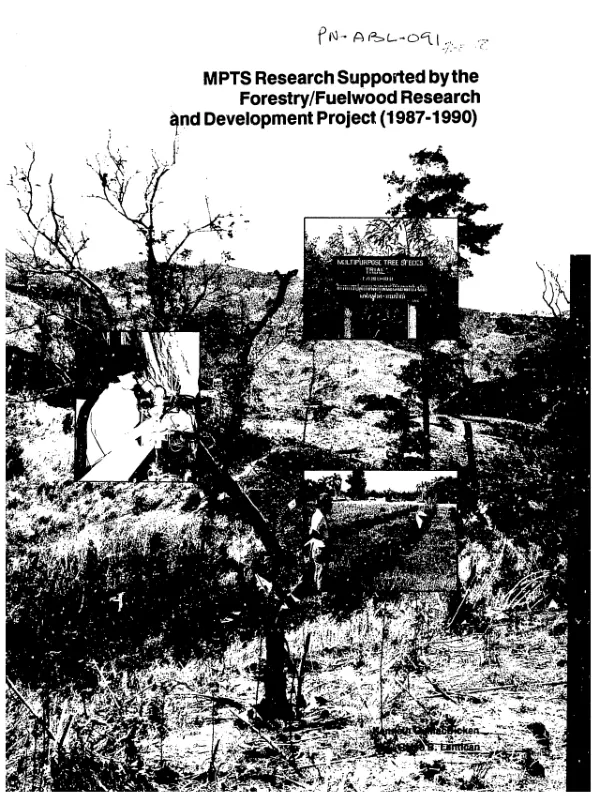 MPTS research supported by the forestry/fuelwood research and development project (1987-1990)