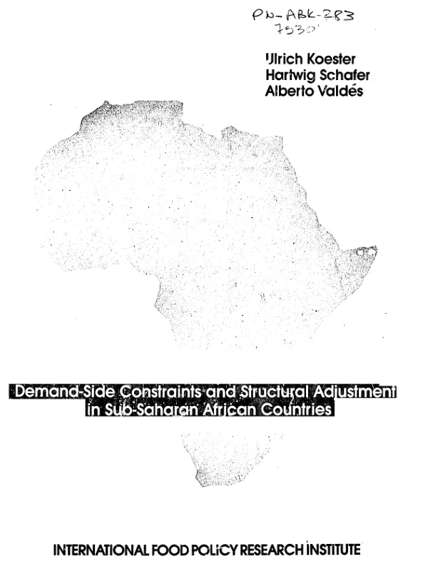 Demand-side constraints and structural adjustment in sub-Saharan African countries
