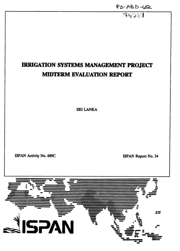Irrigation systems management project : midterm evaluation report