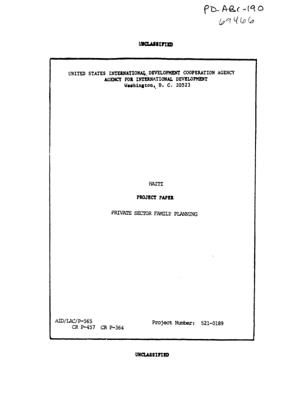 Private sector family planning : amendment no. 2