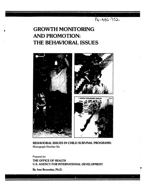 Growth monitoring and promotion : the behavioral issues