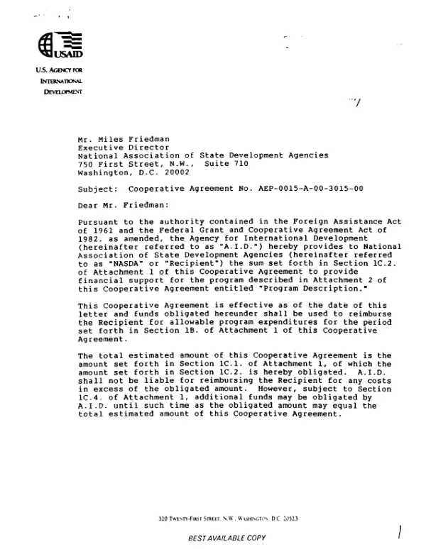 Title II PVO management support project