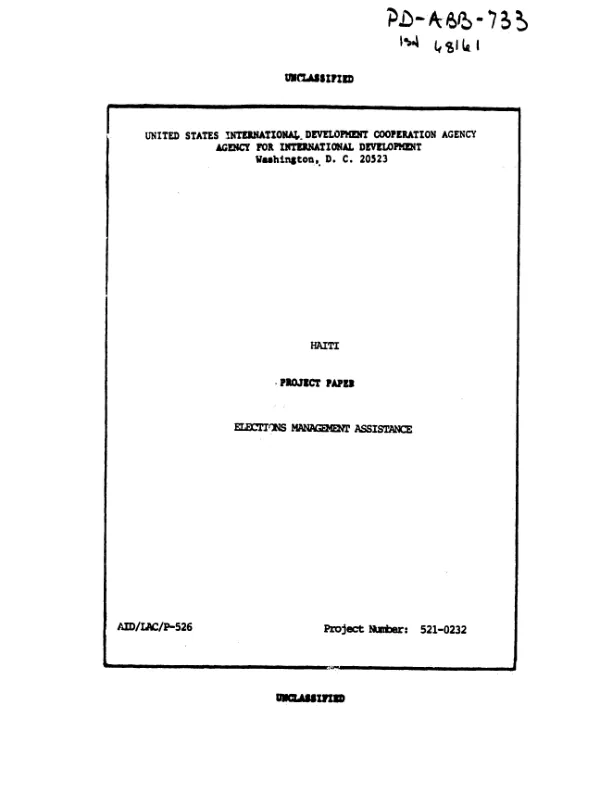 Elections management assistance