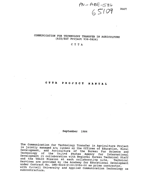 CTTA project manual