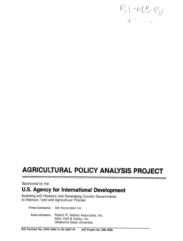 Using food aid for policy reform : the Mauritanian experience