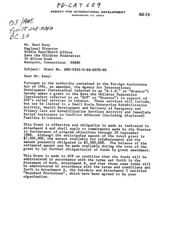 Grant no. ANE-0342-G-SS-6070-00 to Save the Children Federation