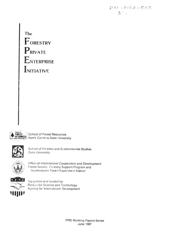 Natural history and nature-oriented adventure travel for rural development and wildlands management : diagnosis of research needs and project opportunities for Thailand