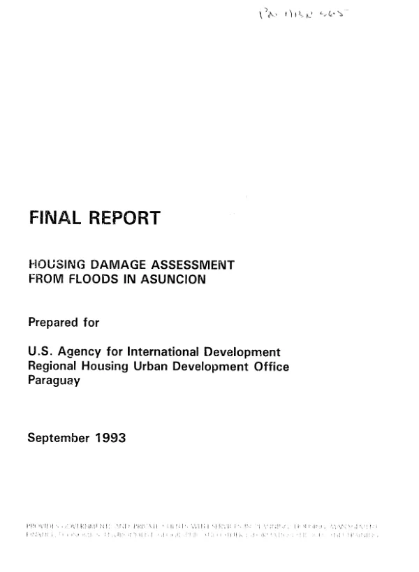 Final report : housing damage assessment from floods in Asuncion