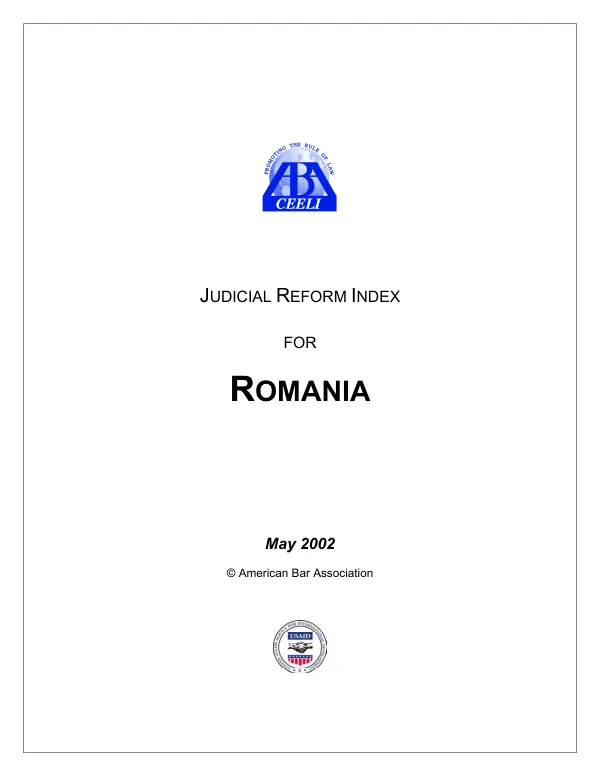 Judicial reform index for Romania