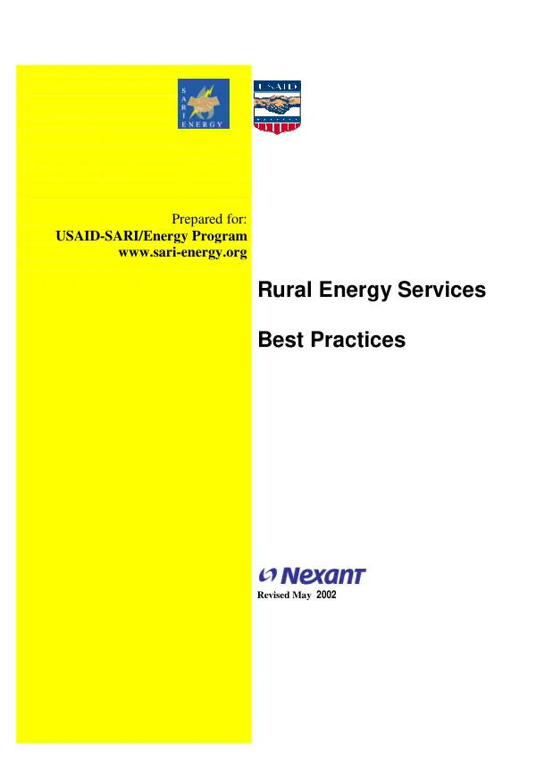 Rural energy services : best practices