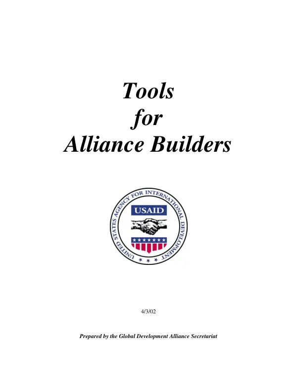 Tools for alliance builders