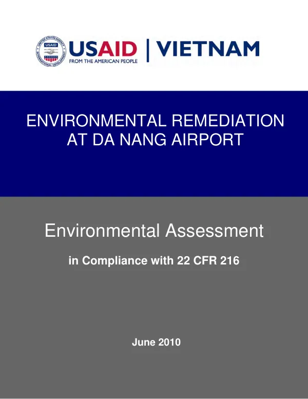 Environmental remediation at Da Nang airport : an environmental assessment in compliance with 22 CFR 216