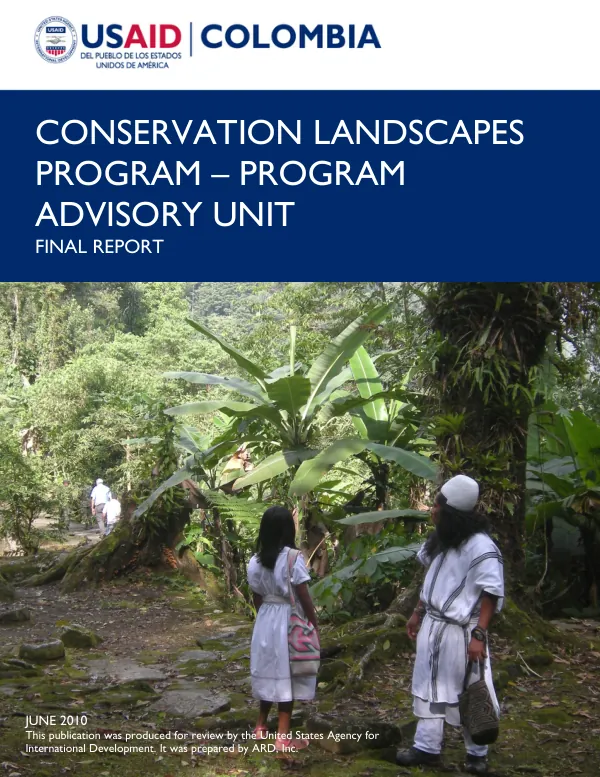 Conservation landscapes program - program advisory unit : final report