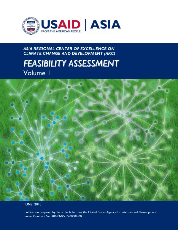 Asia Regional Center of Excellence on Climate Change and Development (ARC) : feasibility assessment