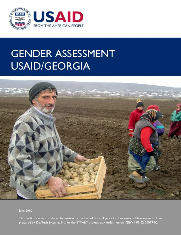 Gender assessment, USAID/Georgia
