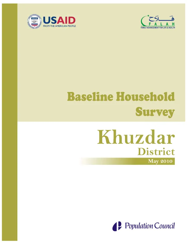 Baseline household survey : Khuzdar District