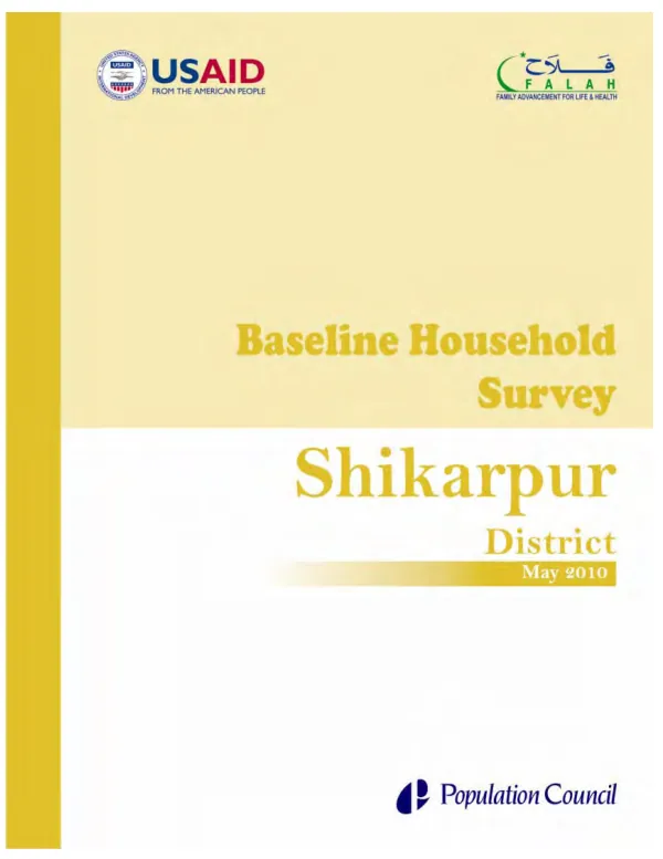 Baseline household survey : Shikarpur District