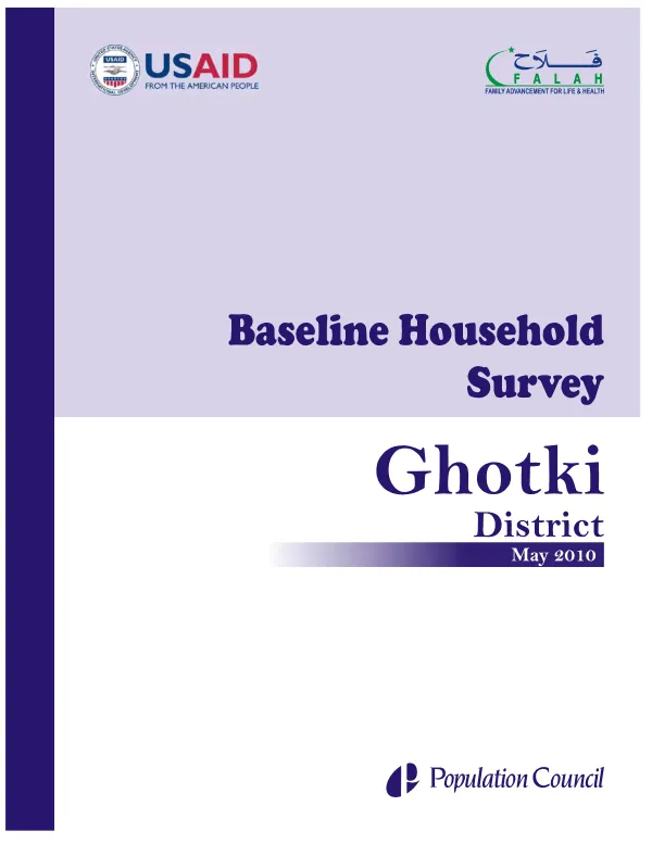 Baseline household survey : Ghotki District