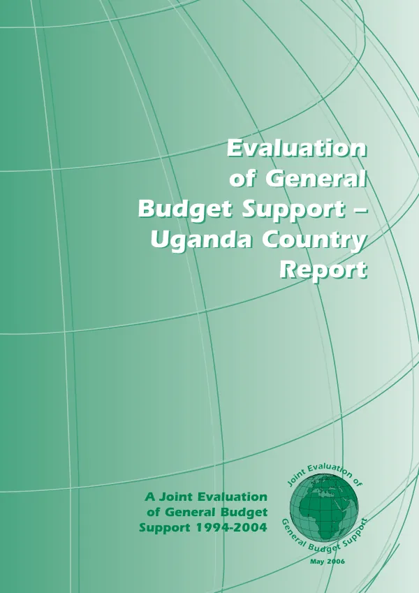 Evaluation of general budget support -- Uganda country report