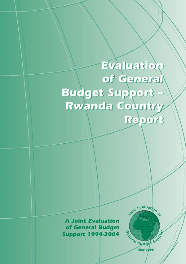 Evaluation of general budget support -- Rwanda country report