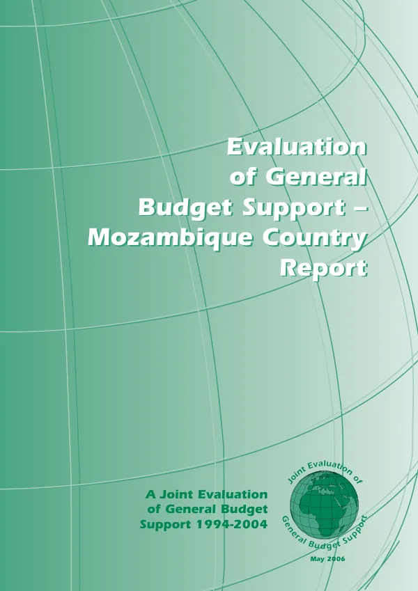 Evaluation of general budget support -- Mozambique country report