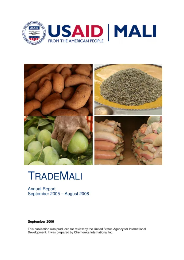 TradeMali : annual report, September 2005-August 2006