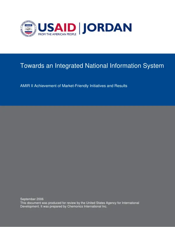 Towards an integrated national information system : concept paper -- final