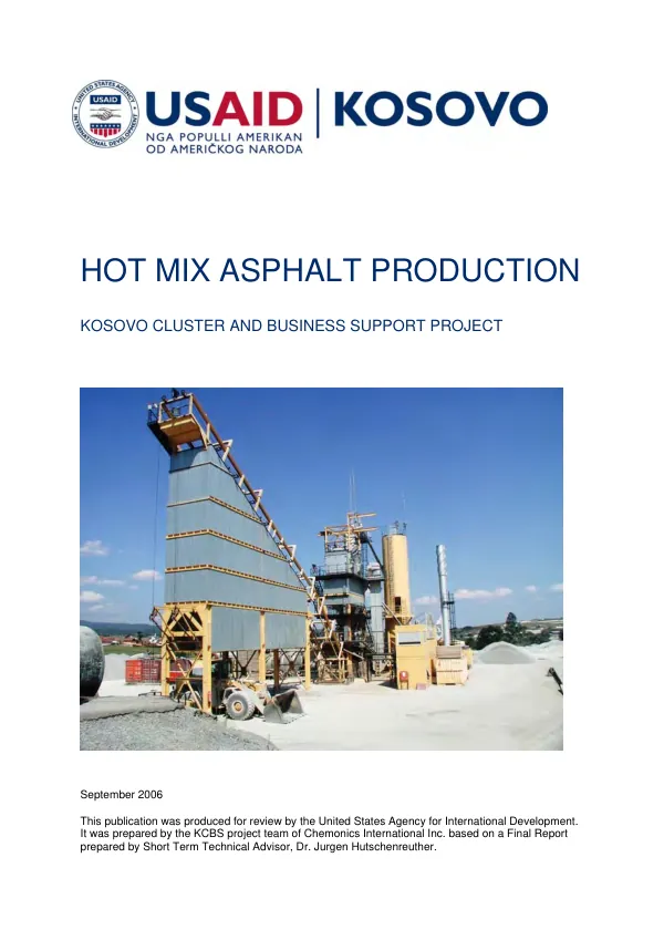 Hot mix asphalt production