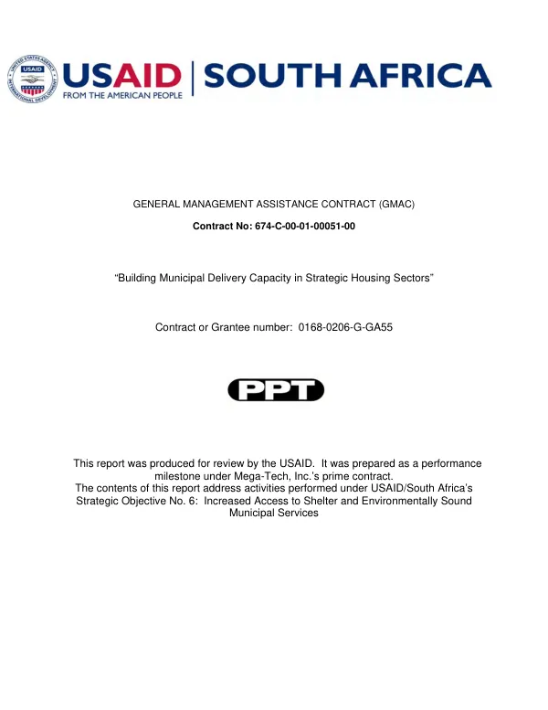 Building municipal delivery capacity in strategic housing sectors [: final report]