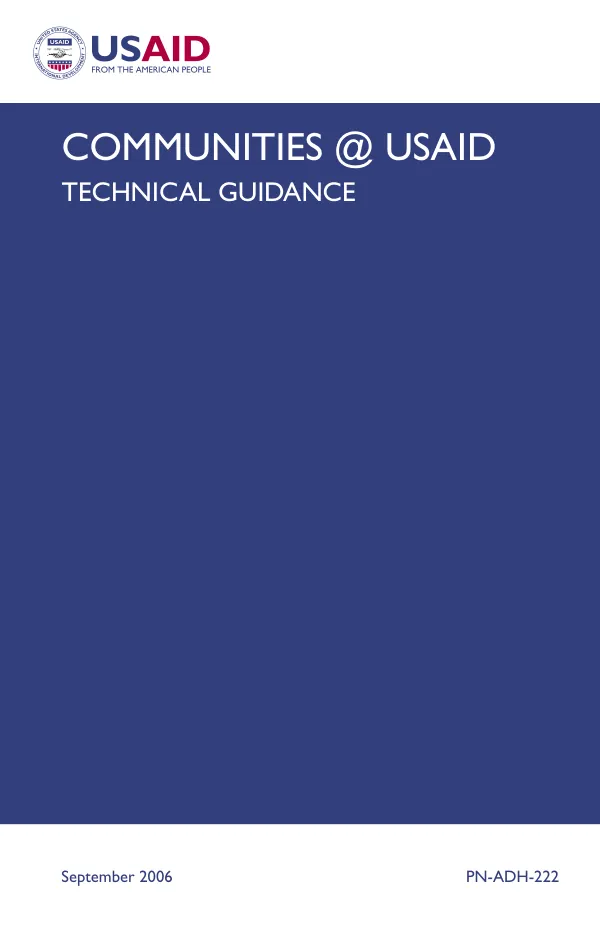 Communities@USAID : technical guidance