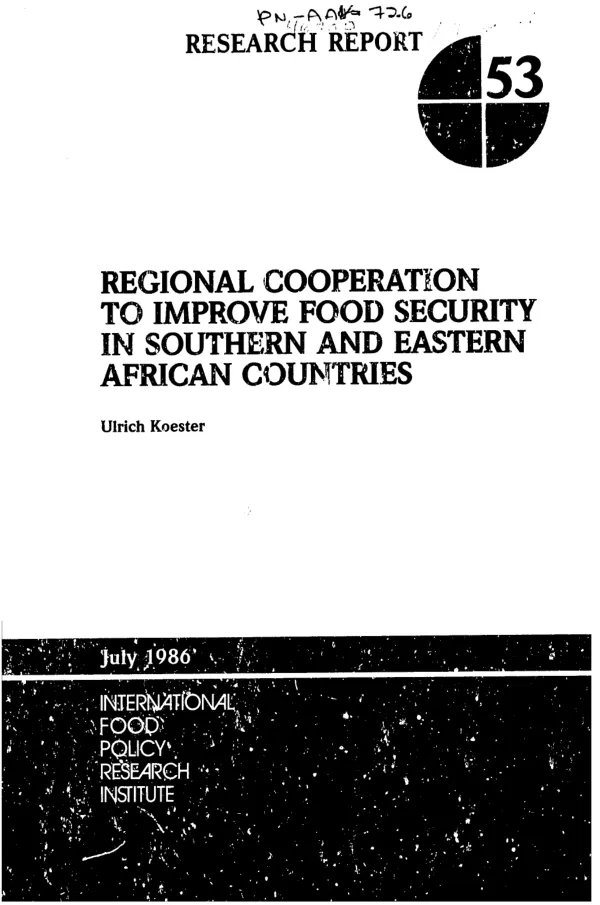Regional cooperation to improve food security in Southern and Eastern African countries