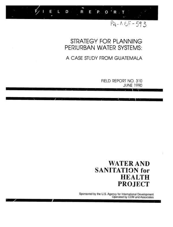 Strategy for planning periurban water systems : a case study from Guatemala