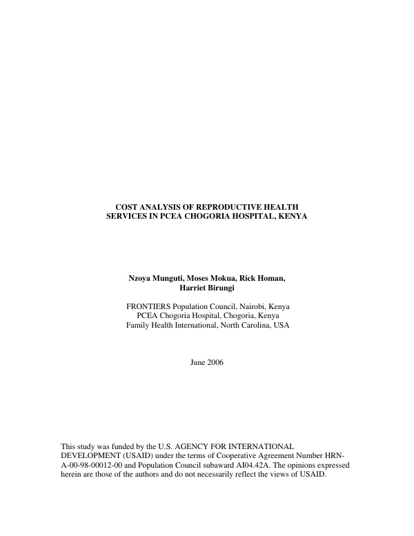 Workforce analysis : Office of Technical Resources, Bureau for Asia, Near East and Europe