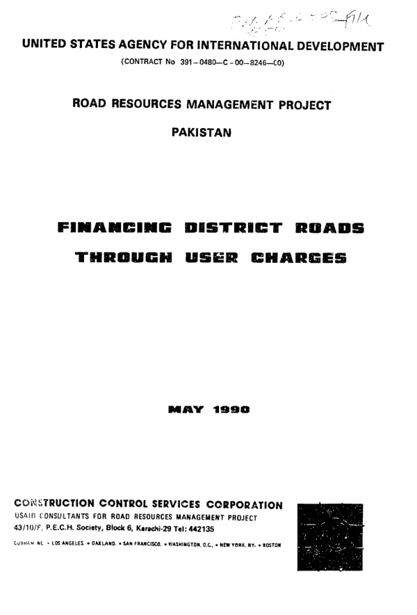 Financing district roads through user charges, [draft]