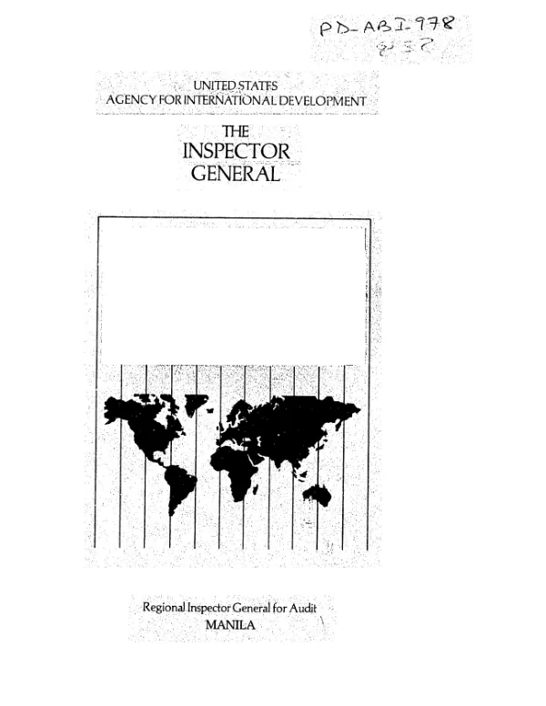 Audit of the development assistance program : Philippines