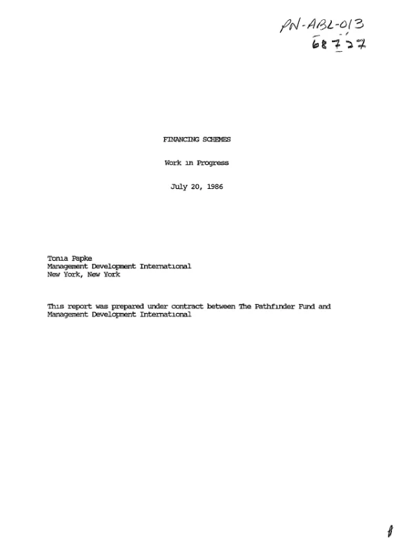 Burkina Faso pilot project : April 28-May 10, 1990 -- mid-term assessment