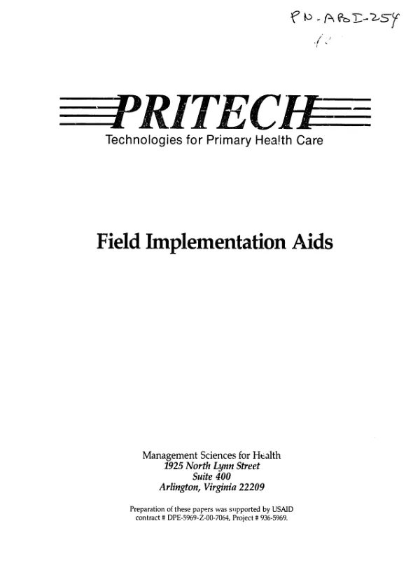 Field implementation aids