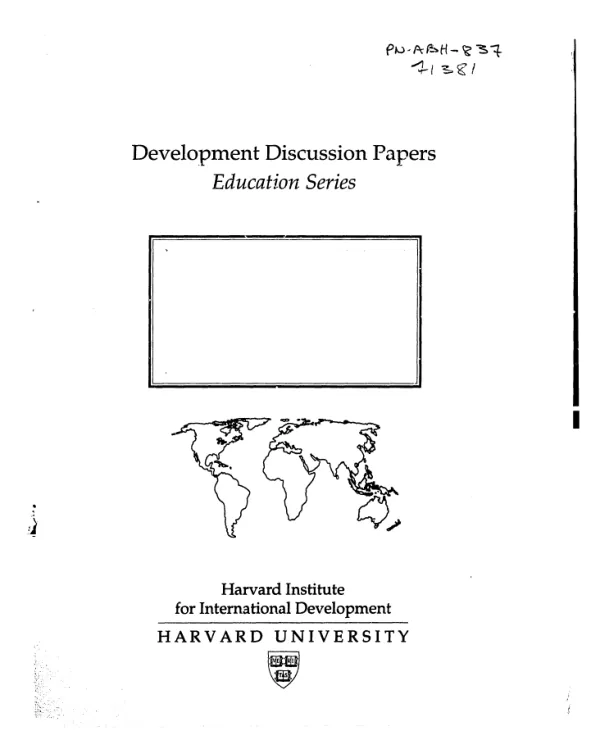Organizational analysis of the Ministry of Education, Arab Republic of Egypt : the production, flow, and use of information in the decision-making process
